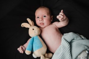 baby and peter rabbit toy