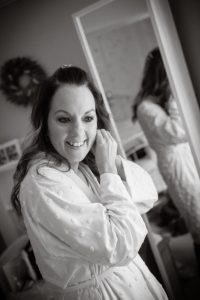 bride put her earrings in