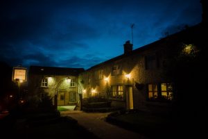 the inn at night shot of exterior