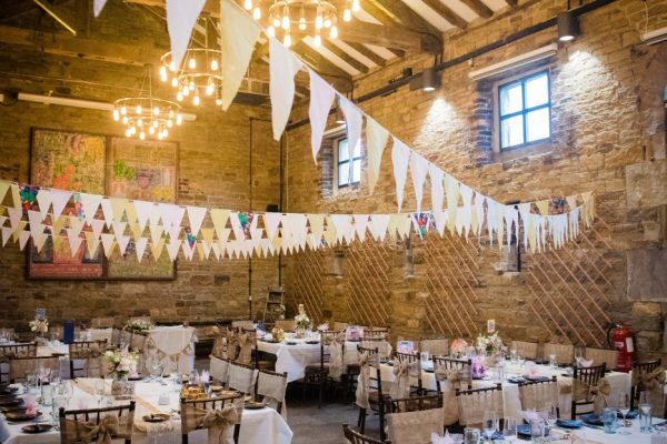 Oakwell Hall barn table set up