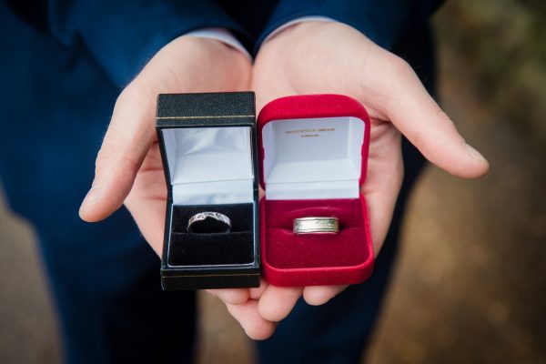 wedding rings before the ceremony