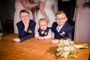 page boys waiting patiently