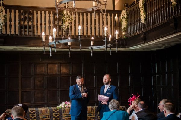 groom checks his watch