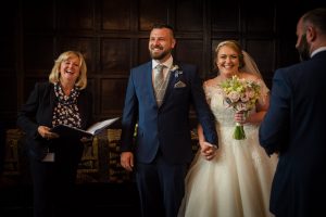 bride and groom announced as mr and mrs
