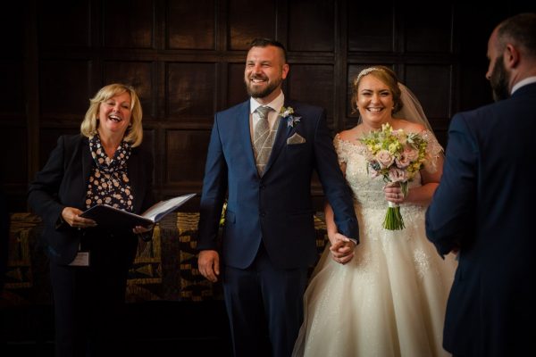 bride and groom announced as mr and mrs
