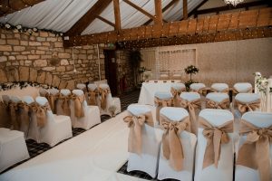 old barn esholt ceremony room set up