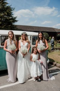Bride and bridesmaids