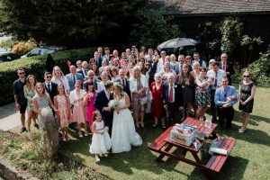 wedding group photo of family