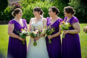 bridesmaids share a laugh