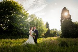 fields with newyweds