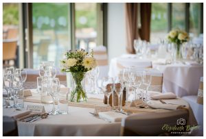 tables set up for the wedding breakfast