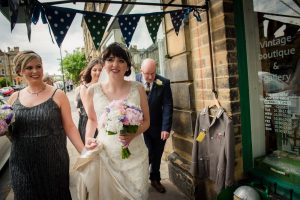 passing local shops in saltaire