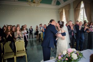 the first kiss as married couple
