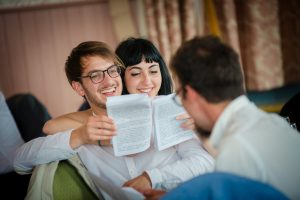italian guests read for translation