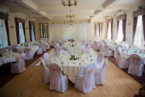 View of the banqueting hall at Hoyle Court