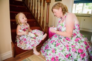 flowergirl getting ready