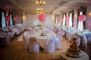 Table set up in the hall at Hoyle Court