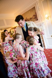 group hug for all the bridemaids