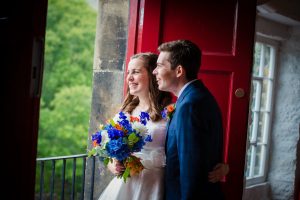 couple look out at panoramic view