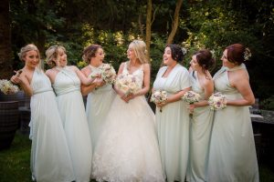 bridesmaids giggle