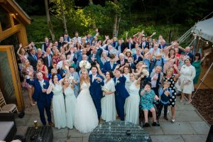 all guests pose for group shot