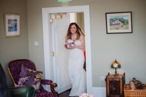 bride walks into the ceremony room