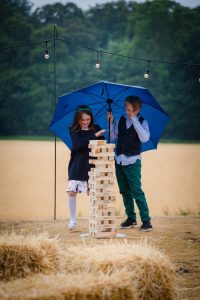 playing games outside in the rain