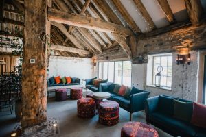lounging area at the tithe barn