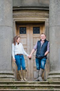 Couple at folly in Barnsley
