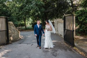 newlyweds at Manor house