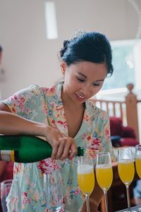 pouring champagne