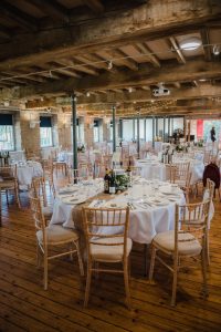 portrait of the wedding reception