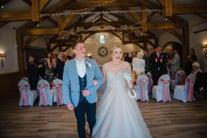 newlyweds leave the wedding ceremony