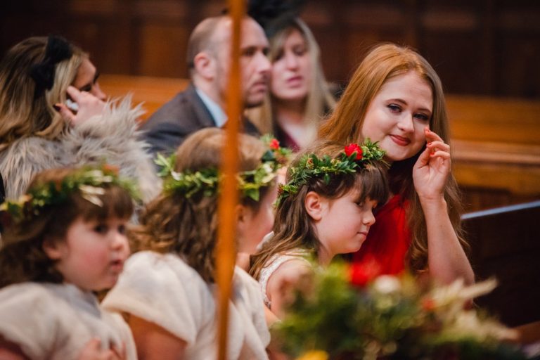 niece gets emotional during ceremony
