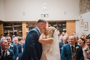 first kiss as married couple