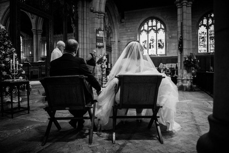 black and white of couple
