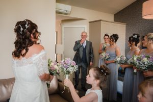 father sees bride for the first time
