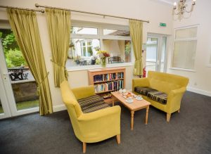yellow chair seating lounge area