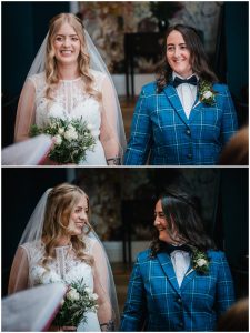 brides during the ceremony