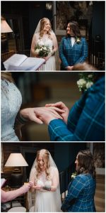 rings exchange during the ceremny