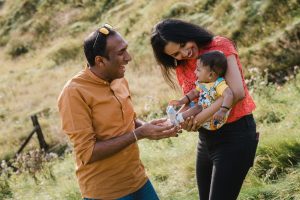 Family at butterly reservoir Marsden