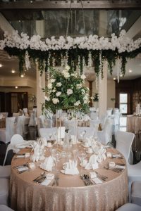 tables set for the wedding